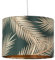 Dark Green with Gold Embossed Leaf Detail 30cm Ceiling Pendant Lightshade or Table Lamp Shade