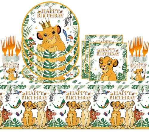 51PCS Story Vajilla para Fiestas, Juego de Decoración Incluye Vasos, Platos, Mantel, Servilletas - Suministros Infantiles para Cumpleaños