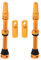 DRELD 2 Stück Fahrrad Tubeless 60mm, 1 Paar Presta Tubeless Ventile, MTB Tublessventiel, Fahrrad Tubeless Presta Aluminiumlegierung, Tubeless Presta Ventilschaft (60mm Gold)