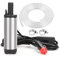 Pompa Olio DC 12V 38mm Pompa Acqua Pompa Sommersa Elettrica Pompa Travaso Gasolio Diesel Carburante con Tubo 5M, Pompa Aspira Acqua e Olio per Auto, Veicolo a Motore, Barca (Accendisigari)