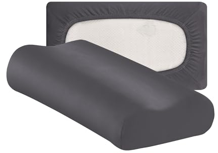Traumschloss Flex-Kissenbezug für Nackenstützkissen- (30x50-40x70), Farbe:grau