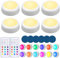 6er-Set LED Lampe mit Fernbedienung, 1000mAh Wiederaufladbar Kabellos Vitrinenbeleuchtung Magnetische Unterbauleuchte Küche LED Rund Schranklicht Regalbeleuchtung Touch Lampe Schrankbeleuchtung