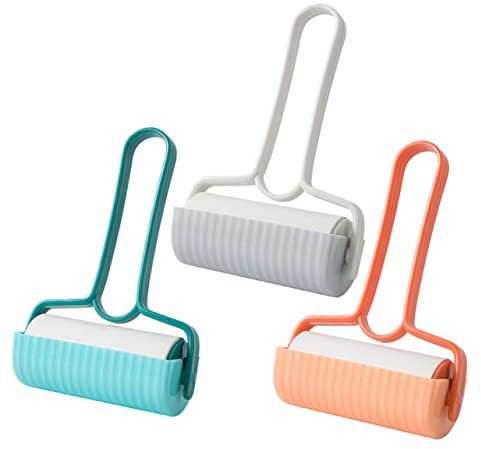 WOONEKY 3er Set Haarentferner Rollen Für Kleidung Wiederverwendbare Fusselroller Und Effektive Haarentfernung Für Haustiere Und Kleidung Einfach Zu Verwenden Und