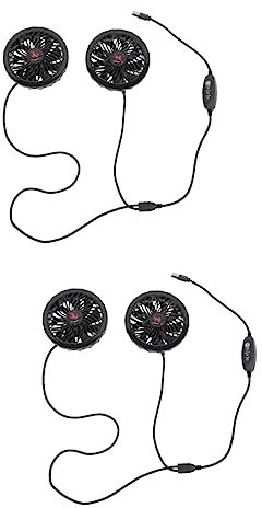 HONMEET 2 Ensembles Ventilateur De Climatiseur Mini Ventilateur Portable De Gilet De Construction De Refroidissement De Chemise Climatisée Mini