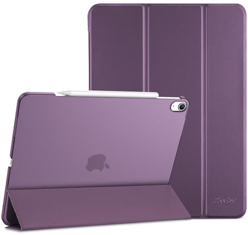 ProCase for iPad Air 13 Inch Case M3 2025/ M2 2024, Slim Smart Cover iPad 13 Air M3 M2 Case with Translucent Hard Shell Back, Support Touch ID, Auto Wake/Sleep -DarkPurple