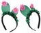 Gogogmee 4 Stück Stirnband Kopfbedeckung Party-Kopfbedeckung Kaktus Mädchen-Outfit haar spangen haarclips Festival-Haarband Kopfbedeckung für Mädchen kleine Stoffblume Green