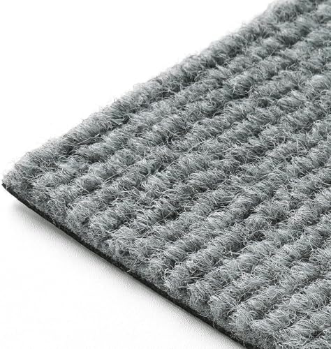 FunStick 30x30CM 15 Pcs Self Adhesive Carpet Tiles Grey Kitchen Floor Carpet Tiles Commercial Carpet Squares Tiles Peel and Stick Carpet Floor Tiles for Bedroom Office Home Non Slip Carpet Tiles Grey