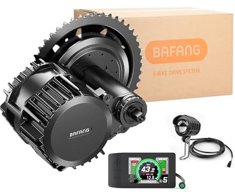 Bafang Moteur Kit de Conversion vélo électrique BBS-HD 52V 1000W Moteur avec 500C Ebike écran, capteur de Vitesse, Levier de gaz, et Levier de Frein mécanique