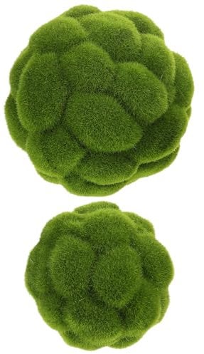 DOITOOL 2PCS Green Balls Decorative for Bowl - Faux Balls Decorative Simulated Balls Artificial Plant Balls