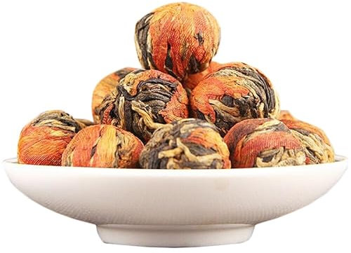 Handverlesener Fengqing Dianhong Lilien Hortensien-Kugelförmiger Schwarztee aus Yunnan-Hergestellt mit traditionellen handgemachten Techniken mit Lilienduft vollmundiges sanftes (250g)