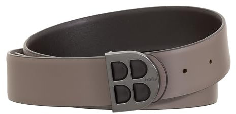 DUDU Cintura Uomo Reversibile in Vera Pelle Bicolore, Made in Italy, Double Face, H 35mm, Con Fibbia Personalizzata Mehrfarbig2 von 100 cm