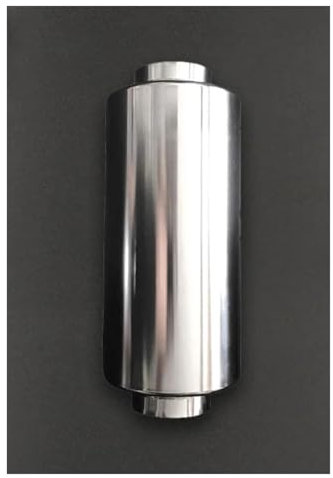 DZSQOMHGD Auto Auspuff Endrohr 2,5-4 Zoll Titan-Auspuffschalldämpfer Universeller Edelstahl-Schalldämpfer Für Den Heckauspuff Von Autos Auspuff Schalldämpfer(Ti (88.9mm) 3.5x18in)