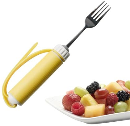 HORQUILLA ESPAÑOL ACTUAL ADAPPIONATIVO, FÁCIL GRIMA SPRENSIGLIO - Utensilios adaptativos para cubiertos ancianos | Cuchara de alimentación que consiste en asistencia a la vajilla para la mano