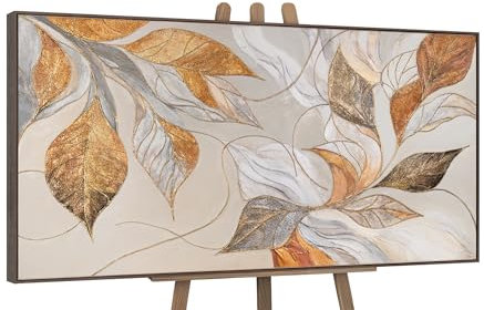 YS-Art Schöne acrylbilder Acryl Gemälde auf Leinwand mit Rahmen handgemalt Wandbild Wohnzimmer modern kraftvoll Wohndekor Bilder Büro echte Kunst 160x80 cm