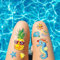 Leesgel Pool Spielzeug, 104 Stück Hautfreundlich Kindertattoos für Hawaii/Sommer/Beach/Pool Party Deko，Zubehör für Poolparty Mitgebsel Kindergeburtstag Sommer Geschenk