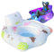 Flotadores Inflables para Piscina, LED Colchoneta Piscina Adultos Hinchables con 2 Portavaso, Hamacas Flotantes Inflables para Piscinas, Hamaca De Agua Colchonetas Inflable Piscinas para Fiestas