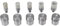 Tuesoa 5 Sets Double Caps Rivets Dies(5mm/6mm/8mm/10mm/12mm)