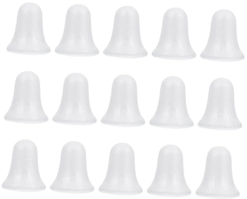 WEKAMOS Schaumstoffglocken 15 Stück Weiß 9cm Selbstgemacht Bastelset Kinder Weihnachtsdeko Zum Bemalen Bastelglocken Für Kreative Feiertagsdekoration
