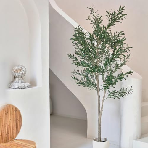 Bonerva | Olivo Deco 210 cm Altura | Planta Artificial para Decorar Interiores: hogares, Negocios y hoteles | Sin Mantenimiento