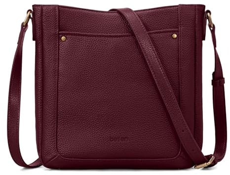 befen Echtleder Handtasche Damen Mittel, RFID-Blockierung Umhängetasche Vintage Leder Crossbody Bag Schultertasche für Frauen Handytasche mit Verstellbar Schultergurt