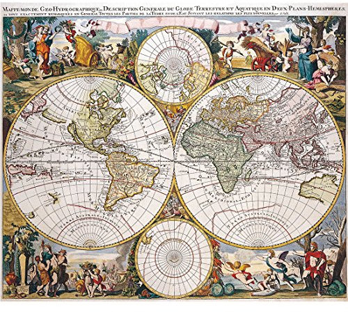 Meishe Art Poster Plakatdruck Kunstdrucke Weltkarte Karte der Welt Globus Globalen Atlas Büro Startseite Illustrationen Plakate Drucken Jahrgang Startseite Wand Dekor [Kitchen]