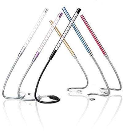 Aukson L29 LED USB Leselampe – Flexibles Schwanenhalslicht für Notebook, Tablet, Powerbank & PC – Ideal als Nachtlampe & Laptoplicht – 16,5 cm LED-Licht + 23,5 cm Schwanenhals