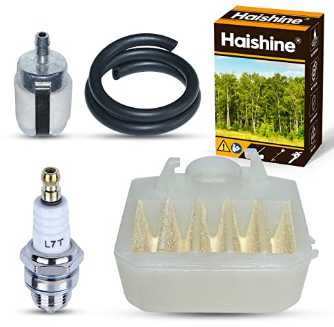 HAISHINE Filtro de línea de Combustible Juego de bujías del Filtro de la línea de Combustible para Husqvarna 340 345 346 XP 350 351 353 Motosierra Afinación Kit de Servicio de Mantenimiento Nuevo