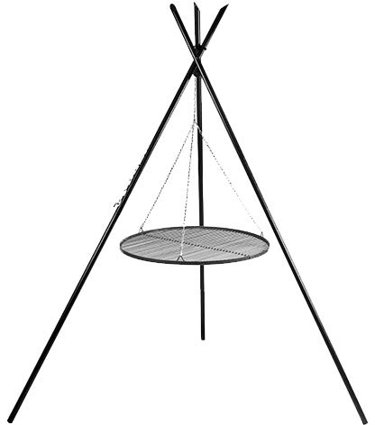 CookKing Barbecue suspendu avec trépied 220 cm et grille 80 cm Acier