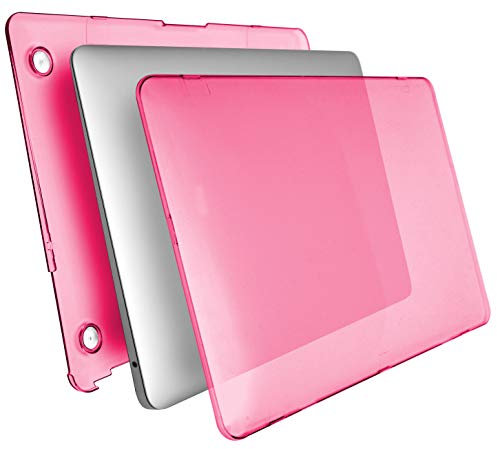 MyGadget Matte Case compatible with Apple MacBook Air 13 inch (2018-2022)- Slim Cover Snap-On Protection - Hardshell in Pink