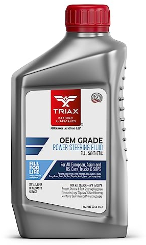 TRIAX Synthetic OEM Power Steering Fluid Universal - Fluido Completamente Sintetico con esteri, Punto di Scorrimento -46°C per Il Maggior Parte delle Auto asiatiche, Americane ed Europee (1 Quarto)