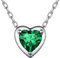 ChicSilver Damen-Halskette Silber 925 Anhänger Herz mit glänzendem Stein zur Geburt 12 Monate mit verstellbarer Kette 40 + 5 cm eleganter Schmuck als Geschenk zum Geburtstag für Mama, Sterling Silber,