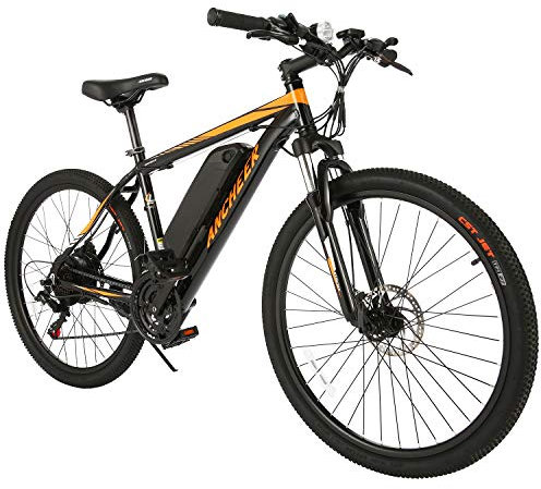 ANCHEER e Bike Elektrofahrrad Mountainbike, 27.5 Zoll Reifen Elektrisches Fahrrad Ebike mit 250W bürstenlosem Motor und 36V-10.4Ah Lithium-Batterie 21 Gang