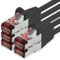 1CONN Cavo di Rete Cat6 0,25m Nero - 5 x Cavo Patch LAN Cat 6 Cavo di Rete LAN Sftp Pimf Lszh Rame 1000 Mbit s