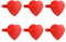 wonlex Serviettenringe zum Valentinstag, 6 Stück, rote Herzen, Serviettenring für Hochzeit, Dinner-Party, Bankett, Serviette für Weihnachten, Erntedankfest, Geburtstag (rotes Herz)