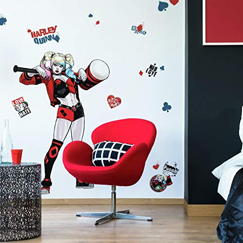 RoomMates Harley-Quinn-Wandaufkleber, zum Abziehen und Aufkleben