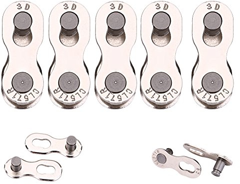Kettenschloss 10 Fach, 5 Paar Kettenschloss Fahrradkette Fahrradkettenglied für 6, 7, 8, 9, 10 Geschwindigkeitskette, Fehlt Link Master Link Magic Joint Connector für 9 Speed Schnellkupplung