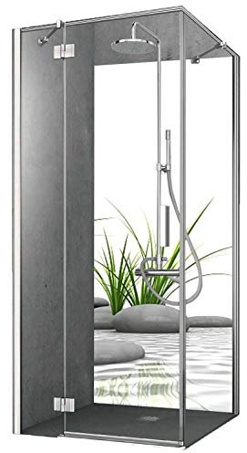 Original FLYERANDPRINT - SHOWER-PLATE, Alu-Dipond, OHNE FUGEN, Fliesenersatz, Duschrückwand, Wunschmaß, Dusche, Bad, Wandverkleidung, Wandverkleidung, DE-17-54 (Einzelplatte, 120 x 200 cm)