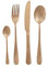 Brandani 52345 Set Posate Old Gold 16 Pezzi Inox (4 coltelli, 4 forchette, 4 cucchiai, 4 cucchiaini) 4 posto tavola