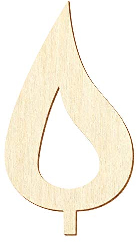 Holz Kerzenflamme V2 - Deko Basteln 5-50cm, Pack mit:1 Stück, Höhe:14cm hoch