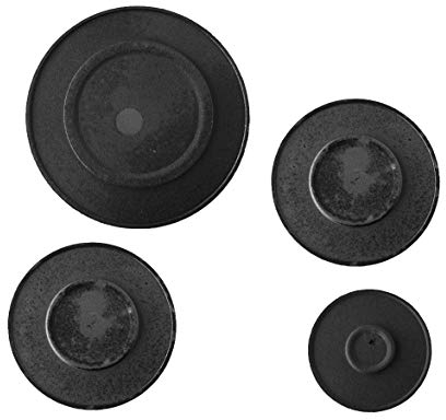 GLEM GAS ARISTON INDESIT HOTPOINT FRANKE NARDI LOFRA SPARTIFIAMMA + BRUCIATORI 5 FUOCHI PER PIANO COTTURA NO ORIGINALE (Kit 4 piattelli con doppio medio)
