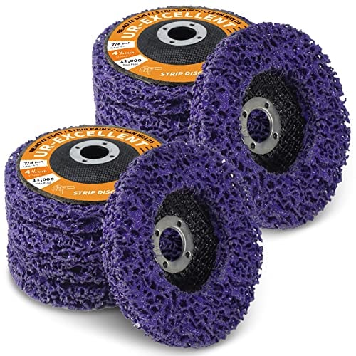 115mm 4.5 Inch Strip Discs Stripping Discs Rust Remover Wheel Remove Paint and Oxidation Poly Strip Wheel Disc Abrasive Angle Grinding Wheel - 10 Pack(Purple)