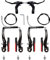 RUJOI Bike Brake Kit V Typ,110mm V-Brake Caliper,72mm Bike Brake Pads Set,Aluminium Bicycle Brake Lever,F/R Brake Housing and Cable, Bremsen V Type Ersatz Set für MTB, Road Bike,BMX,E Bike