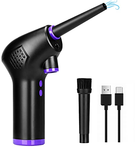 Podazz Plumero de aire inalámbrico, bomba de aire eléctrica, batería de 15000 mAh, 35000 RPM, carga rápida USB-C, reemplaza las latas de aire comprimido