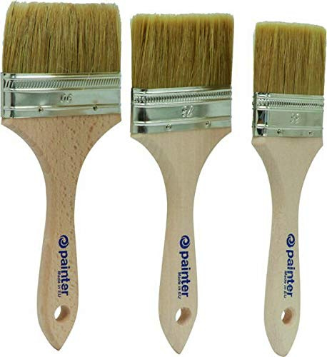 LOT DE 3 PINCEAUX QUEUE DE MORUE ACRYL. 63/76/90MM - 22618
