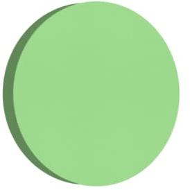 Addictive Sound Schalldämmung Wand Circle Größe 30 cm Dicke 7cm - Akustikpaneele Wand - Nun Schallschutz Schaumstoffplatte - Schallabsorber Bild - Akustikschaumstoff Glatt -Grün
