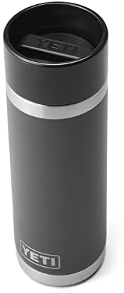 YETI Rambler 510.3 g Flasche, Edelstahl, vakuumisoliert, mit Hot Shot Cap, Anthrazit