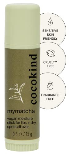 Cocokind Mymatcha All-Over Moisture Stick, Lip Balm and Eye Cream for Dry Skin 0.5 Oz