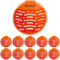 Qanmua 10 Pièces Ecrans pour Urinoir, Pastilles Urinoir Tapis d'Urinoir Désodorisant pour Urinoir, Urinal Screen pour H?tels Bureaux Restaurants et écoles Anti-projections et Anti-odeurs Orange