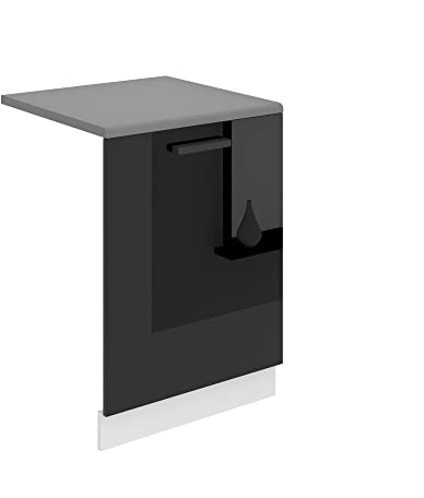 BELINI | Habillage de Porte Lave Vaisselle | Meuble Lave Vaiselle I Accessoire pour Lave-Vaisselle Cuisine | 1,6 x 60 x 71,5 cm I Couleur: Noir très Brillant