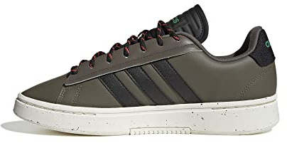 Adidas Herren Grand Alpha Sneaker, Olive Strata Core Black Court Green, 42 2/3 EU
